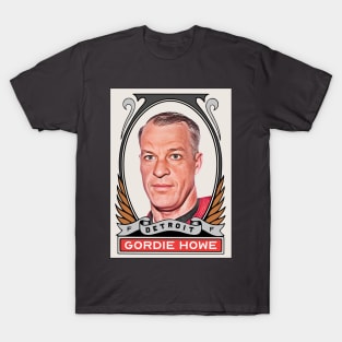 Gordie Howe Vintage Style Hockey Card T-Shirt